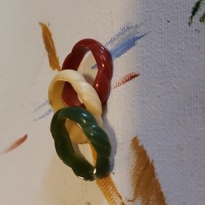 Vintage Acrylic Stack Ring Set